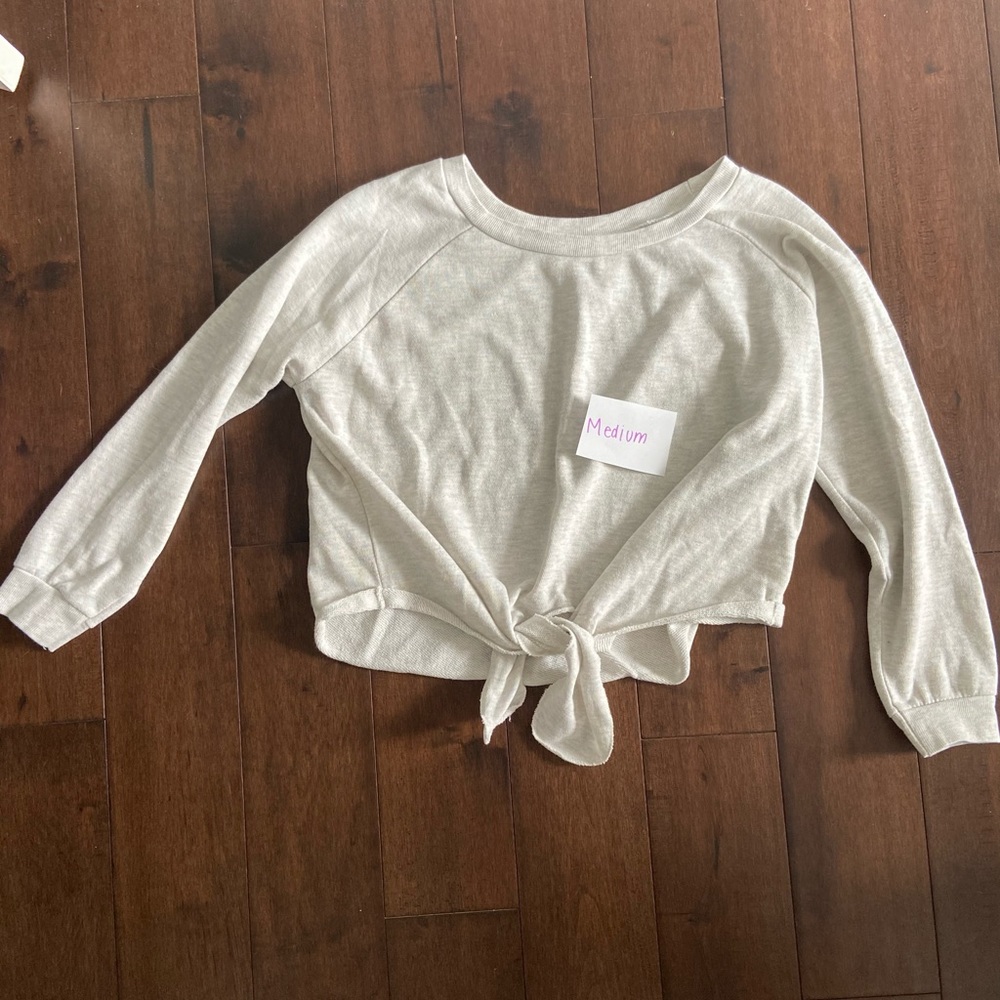 Ocean drive front tie long sleeve shirt